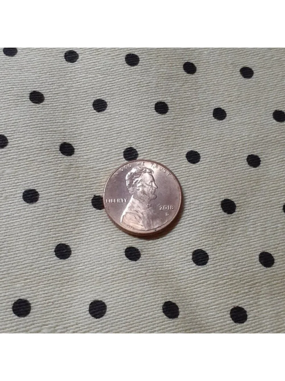 Sewing Fabric Polka Dot Cream Black Polka Dot for Pants Skirt Suit 2.5y x 28